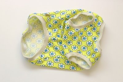 画像1: 【Choice】袖が選べる！　Lovelyジャージのお洋服　フラワーモチーフ（黄色地に白い花）