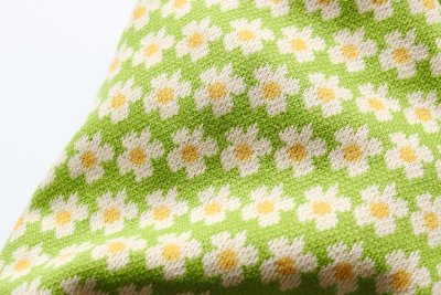 画像3: 個性的&可愛い◎デイジー柄の半袖セーター 黄緑 M