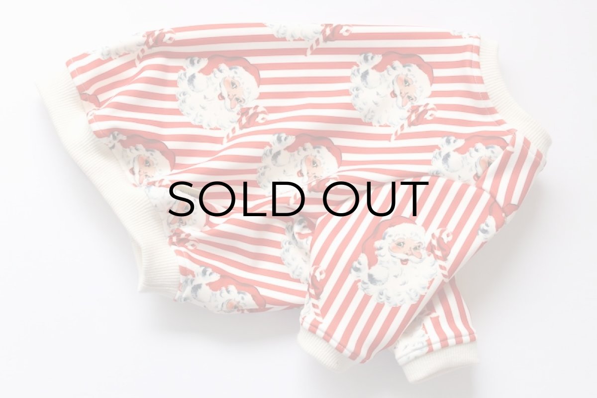 画像1: 【Choice】袖が選べる！陽気なサンタ柄裏微起毛ジャージのお洋服 (1)